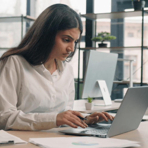 A client completes an intake form for Spanish Translation Services in Pennsylvania tailored to individuals and families.
