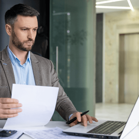 A professional translator working on legal document translations in Pennsylvania for clients needing official translations.